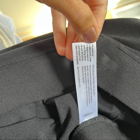 Eileen Fisher System Washable Stretch Crepe Slim Straight Pant in Black PS - Picture 7 of 11